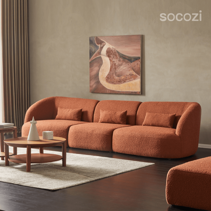 Modern sofa furniture with linen fabric