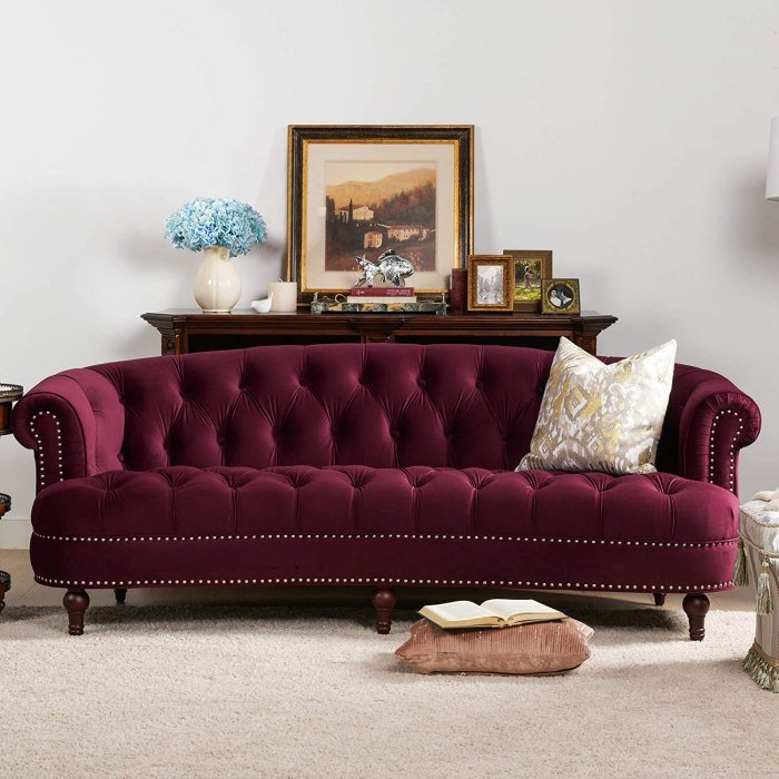 Velvet sofa furniture with linen fabric