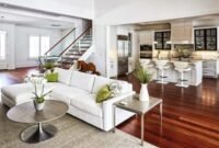 Double sofa furniture for open concept layout