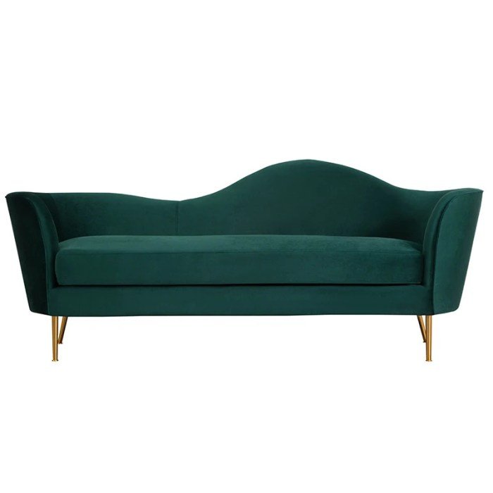 Velvet sofa furniture with metal legs