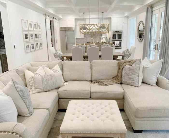 Sectional sofa furniture for open concept layout